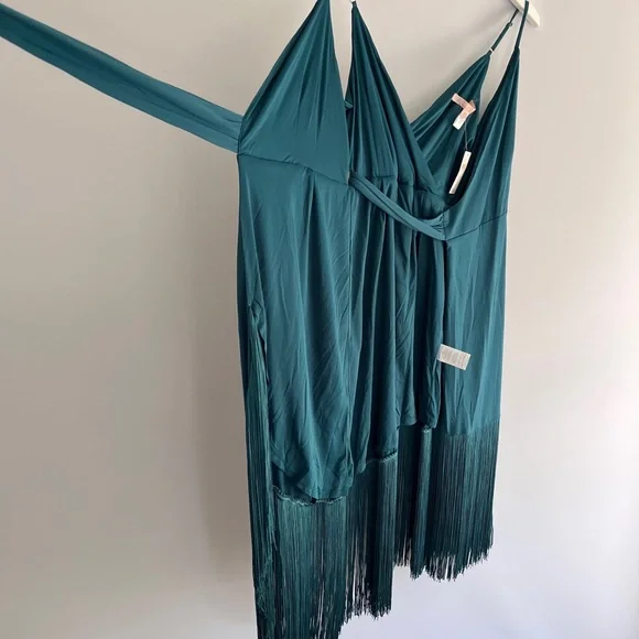 NWT Anthropologie Hutch Fringed-Hem True Wrap Dress size XS - Picture 10 of 11